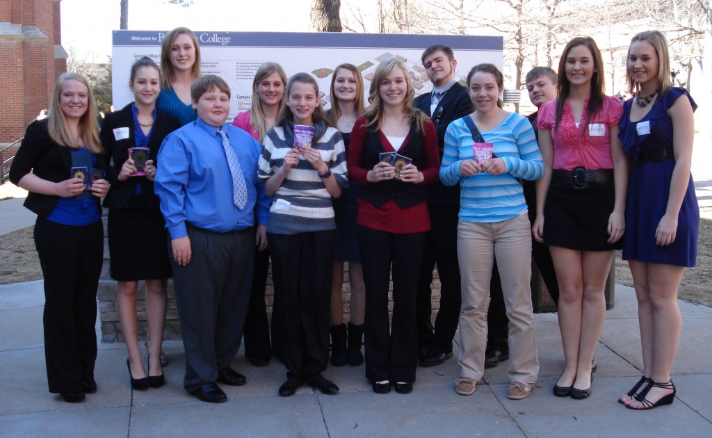 Heartland FBLA members at the Peru State College Business Competition.