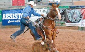Courtesy Photo - Ty Spickelmier competes in calf roping in 2011 at the Nebraska Junior High School Rodeo Association Nationals in New Mexico.