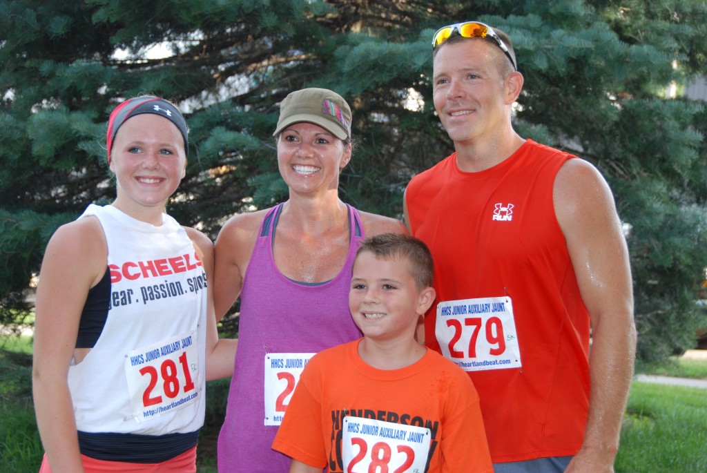 It was a family affair for Jeff and Tami Peters and their children, Bailey and Trev, as the entire family participated in the 5K race.