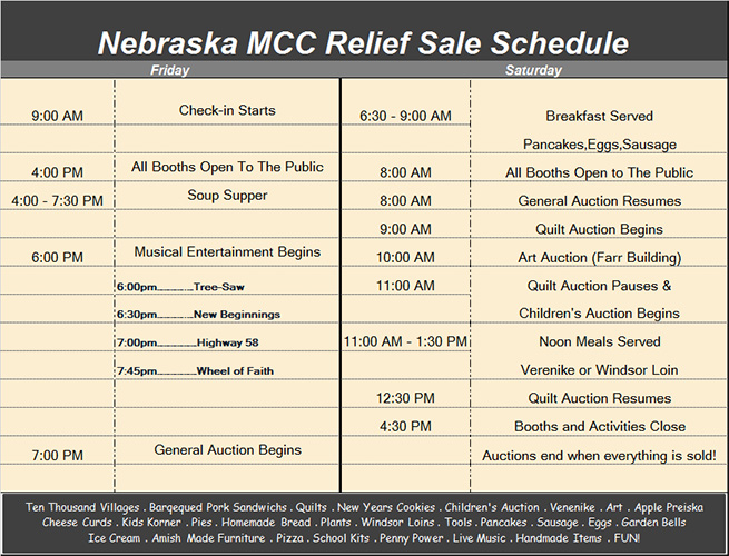 36th Annual Nebraska MCC Relief Sale this Weekend | HeartlandBeat