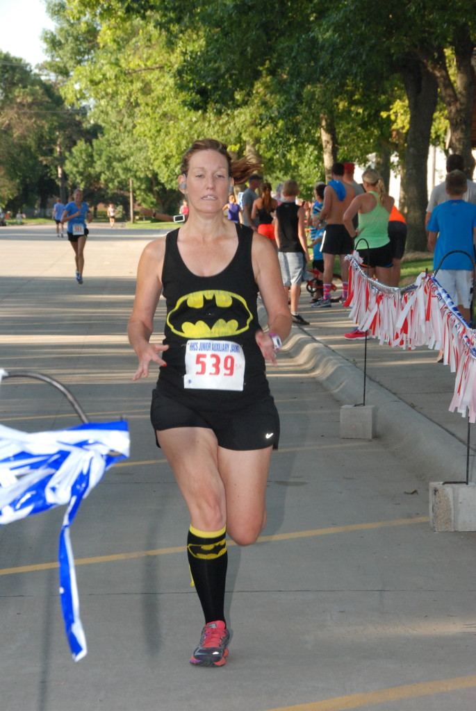 Lisa Quiring was awarded the prize for best super hero costumed runner in keeping with the Henderson Community Days theme. She also placed 2nd in her age group.