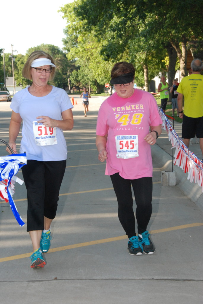 High school classmates Karla Block and Margie Waltner of Freeman, SD walked the 5k together. Their graduating class had a class reunion over the weekend.