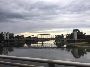 River and bridges in Waco